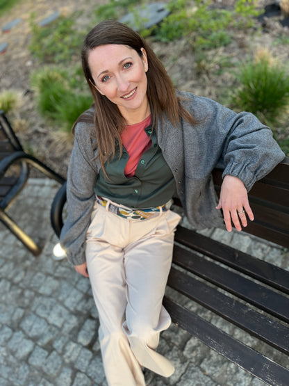 Bluzka VERO | Koralowa - Elegancka baza z wiskozy