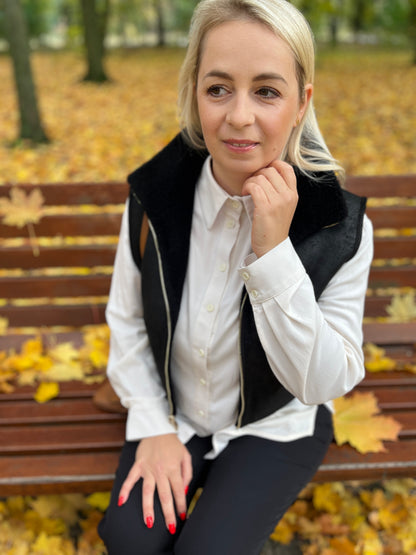 Koszula Wiskozowa – Ponadczasowy i Prosty Basic z Rozcięciami | ecru